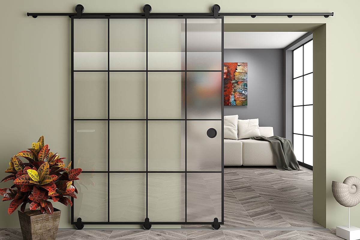 Separadores de ambientes con aluminio y cristal