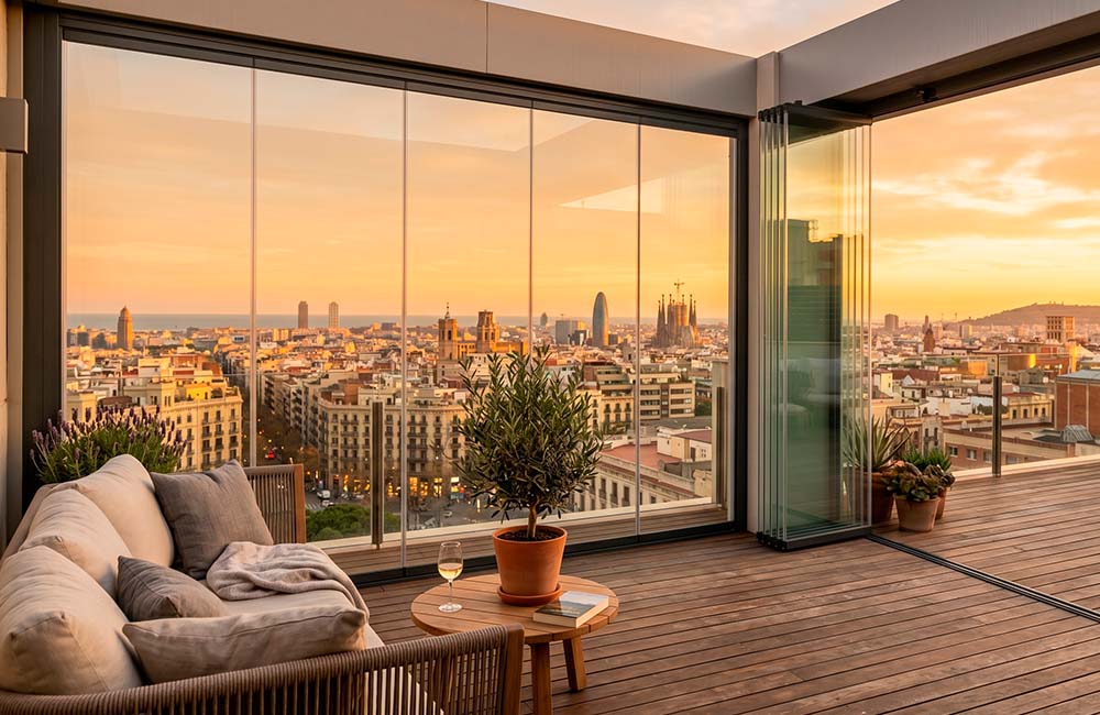 cortinas de cristal terraza